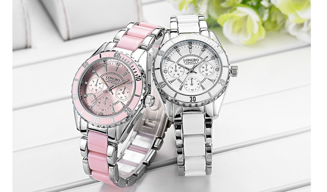 Damski zegarek LONGBO 80303 – kwarcowy, nowa kolekcja, elegancki design, luksusowe wykończenie ceramiczne - Wianko - 6