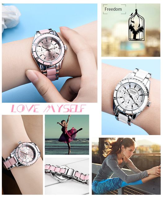 Damski zegarek LONGBO 80303 – kwarcowy, nowa kolekcja, elegancki design, luksusowe wykończenie ceramiczne - Wianko - 3