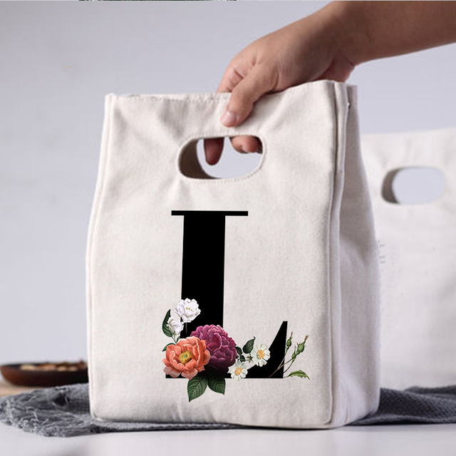 Przenośna torba na Lunch - Kwiatowa izolowana termicznie pojemnik Bento Tote do chłodzenia żywności na podróże, pikniki i biuro - Wianko - 19