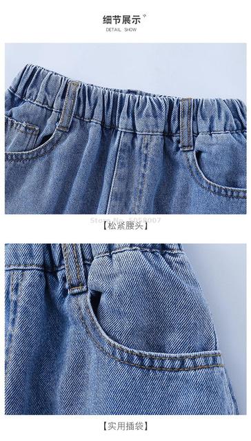 Dżinsy dziewczęce Vintage - luźne i przycięte, krótkie spodenki w stylu Casual dla nastolatek (rozmiar 14T) - Wianko - 11