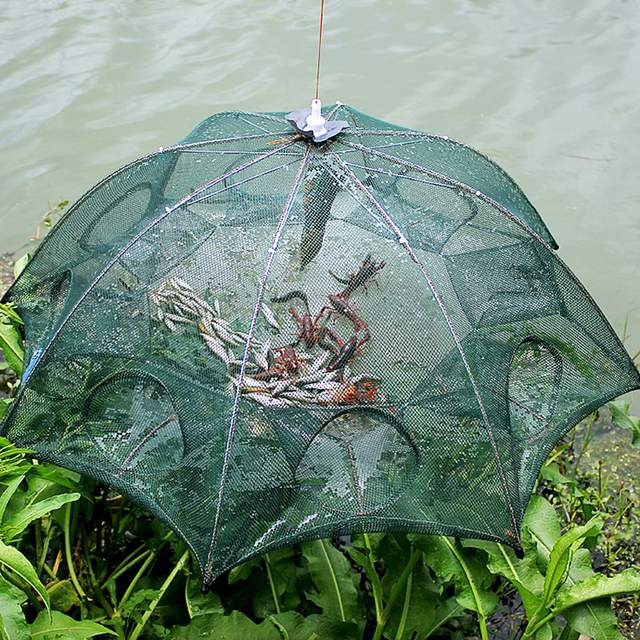 Nylonowa stalowa sześciokątna sieć rybacka z 4-20 otworami - przenośna pułapka ryb, raków i krewetek - Wianko - 1