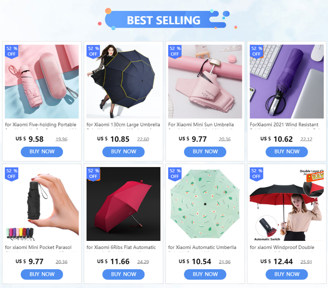 Przenośny parasol przeciwdeszczowy Xiaomi Five-holding z ochroną UV - składany, żeński, kompaktowy w kieszeni - Wianko - 1
