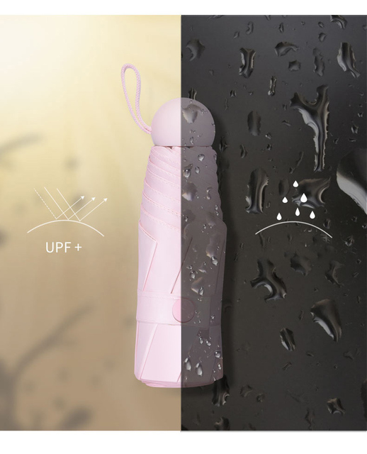 Przenośny parasol przeciwdeszczowy Xiaomi Five-holding z ochroną UV - składany, żeński, kompaktowy w kieszeni - Wianko - 17