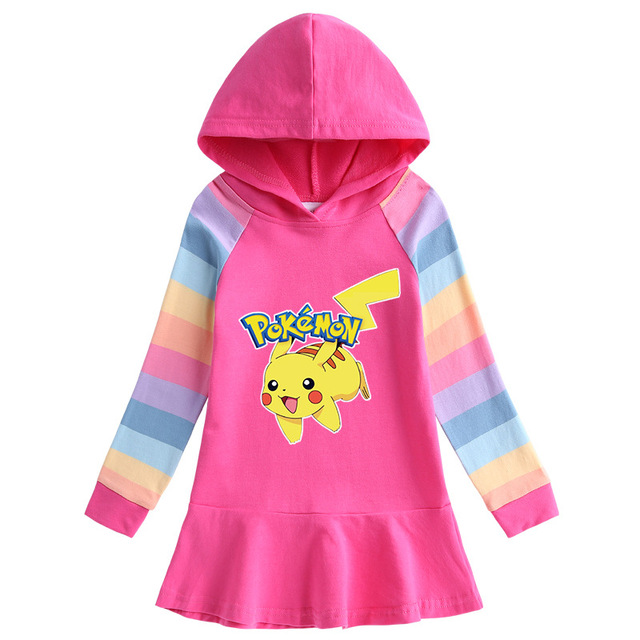 Takara Tomy Sukienka Pokemon Go Girls - wiosenna i jesienna, Cartoon Baby Girl Dress - urodziny, maluch, kostium księżniczki - Wianko - 3