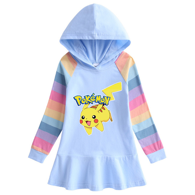 Takara Tomy Sukienka Pokemon Go Girls - wiosenna i jesienna, Cartoon Baby Girl Dress - urodziny, maluch, kostium księżniczki - Wianko - 5