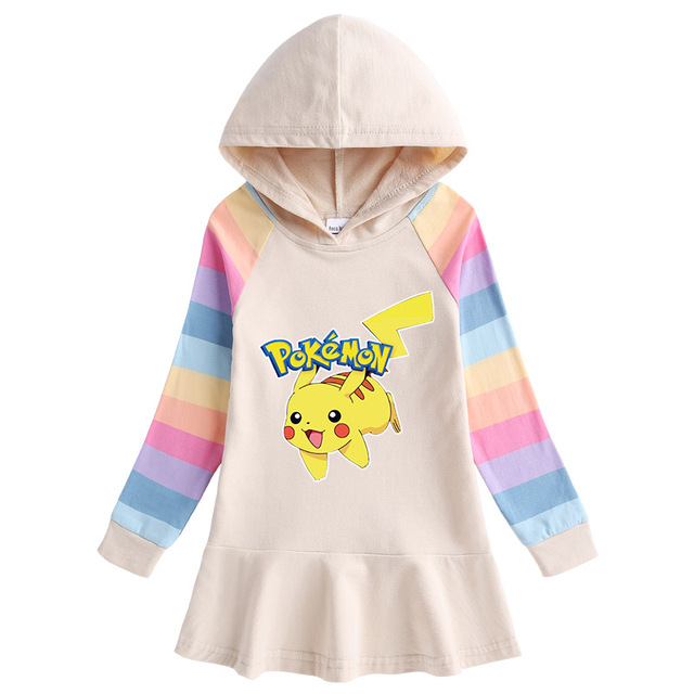 Takara Tomy Sukienka Pokemon Go Girls - wiosenna i jesienna, Cartoon Baby Girl Dress - urodziny, maluch, kostium księżniczki - Wianko - 4