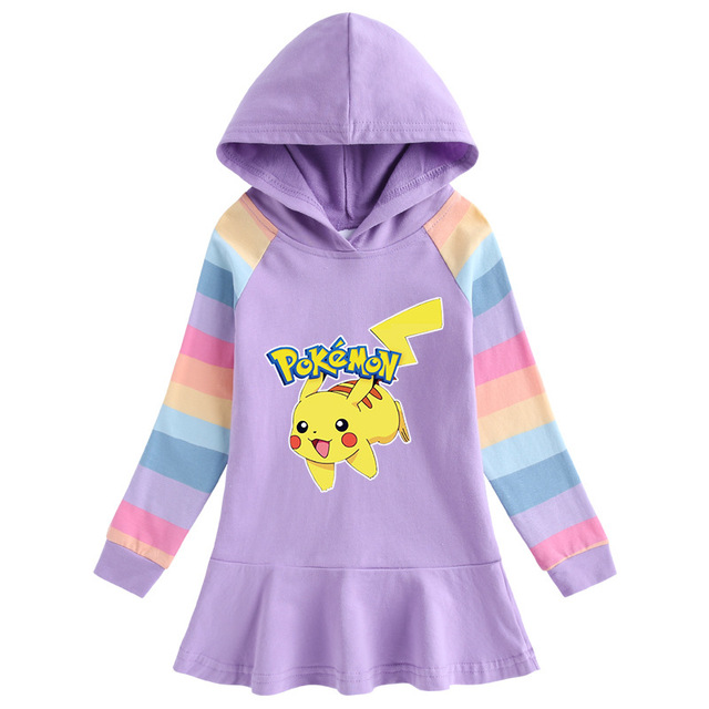 Takara Tomy Sukienka Pokemon Go Girls - wiosenna i jesienna, Cartoon Baby Girl Dress - urodziny, maluch, kostium księżniczki - Wianko - 6