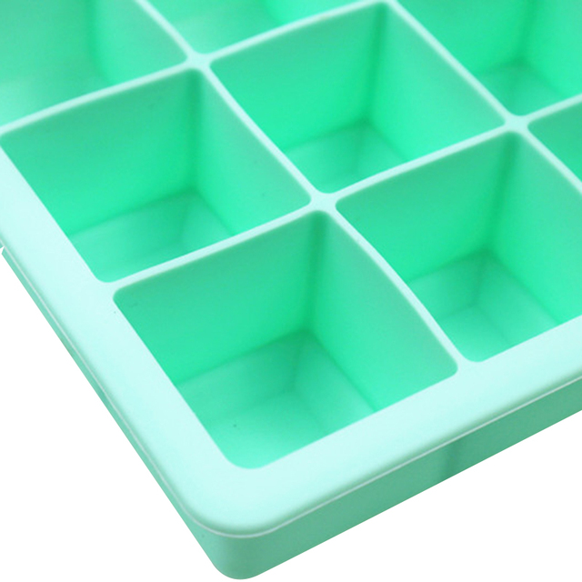 Forma do lodu Food Grade z pokrywką, 15-kwadratowa, wykonana z silikonu - Wianko - 7