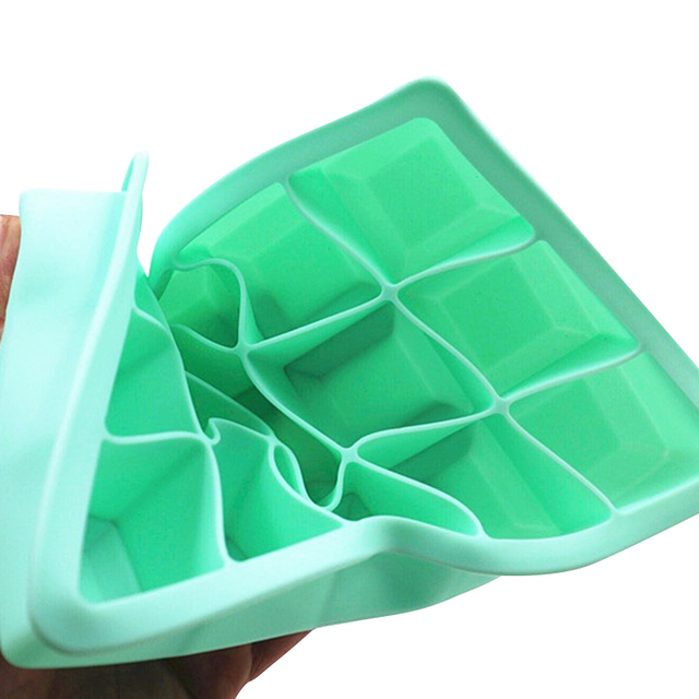 Forma do lodu Food Grade z pokrywką, 15-kwadratowa, wykonana z silikonu - Wianko - 5