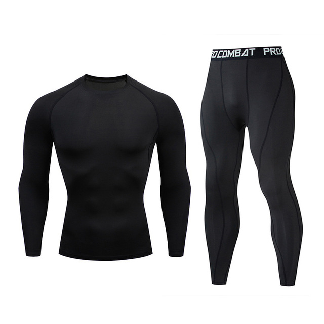 Męska kompresyjna odzież treningowa do biegania - rashguard, spodenki, legginsy (1-3 sztuki) - Wianko - 11
