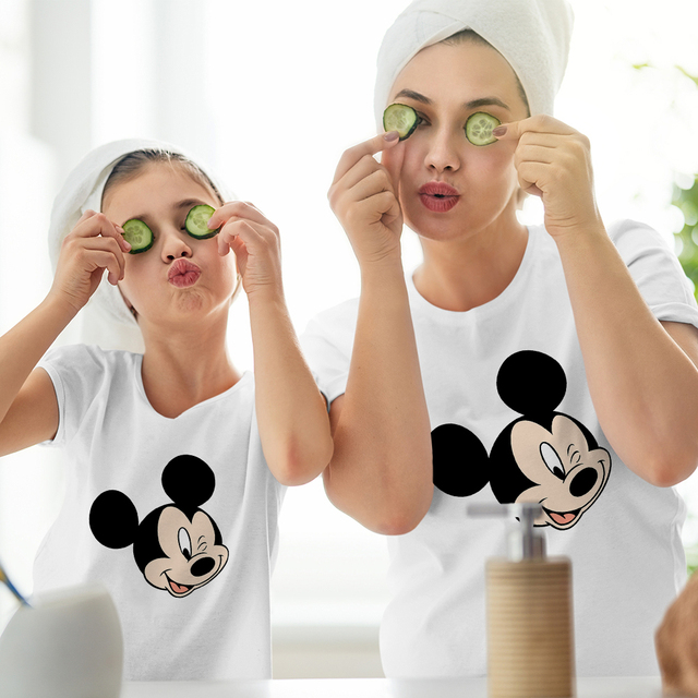Mickey Mouse Retro Disney T-shirt – dziecięcy, wysokiej jakości, luźny, estetyczny, rodzinny strój - Wianko - 3