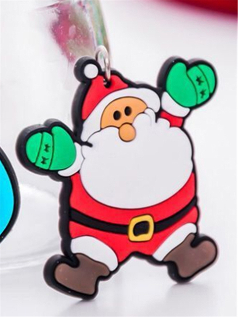 Wisząca ozdoba Święty Mikołaj na klamrę boże narodzenie pierścień klucz para pierścieni Cartoon prezent zakochani boże narodzenie skarpety świąteczne brelok - Wianko - 5