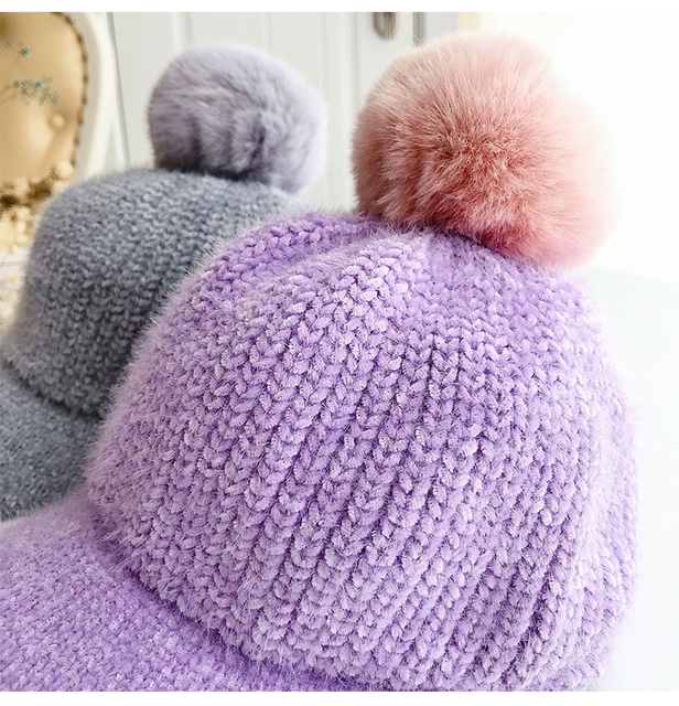 Zimowa czapka dla niemowląt z Pom Pom, z daszkiem, dla chłopców i dziewcząt, 5 kolorów - Wianko - 8