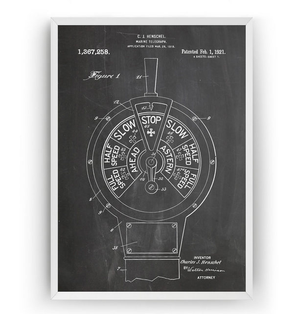 Plakat na płótnie Vintage Marine Telegraph 1921 Patent - malarstwo z motywem żeglarstwa do dekoracji ściennej w domu nad morzem - Wianko - 8