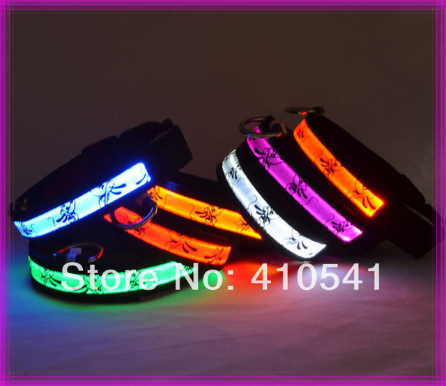 LED obroża dla kotów i psów z migającym oświetleniem - S/M/L, wzór leopard, darmowa wysyłka - Wianko - 18