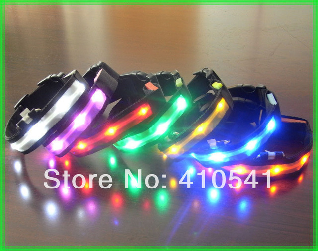 LED obroża dla kotów i psów z migającym oświetleniem - S/M/L, wzór leopard, darmowa wysyłka - Wianko - 19