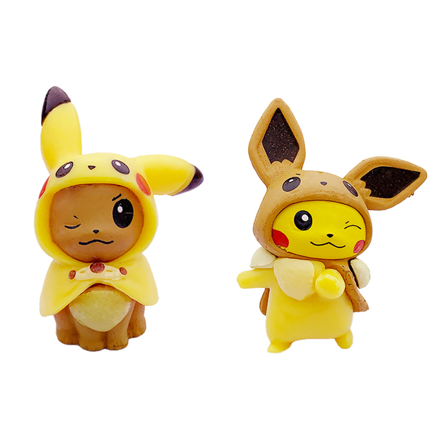 Zestaw 6/8/24 figur akcji Pokemon Anime dla dzieci - Bulbasaur, Pikachu, Squirtle, elfy, modele do kolekcjonowania, zabawki, ozdoby - Wianko - 13