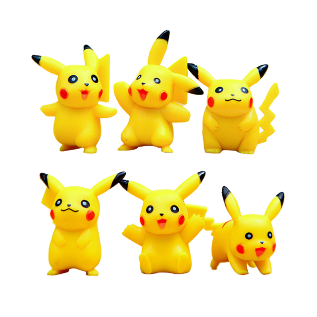 Zestaw 6/8/24 figur akcji Pokemon Anime dla dzieci - Bulbasaur, Pikachu, Squirtle, elfy, modele do kolekcjonowania, zabawki, ozdoby - Wianko - 2
