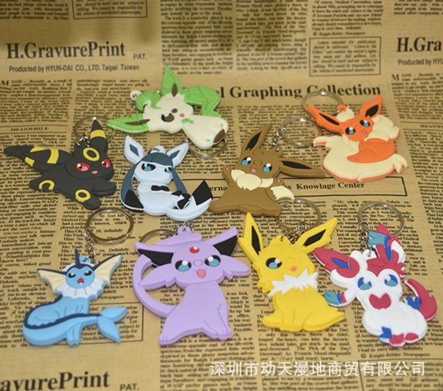 Figurka brelok Pokemon Eevee PVC Akrylowy Model z kreskówki - kolekcjonerski prezent - Wianko - 11