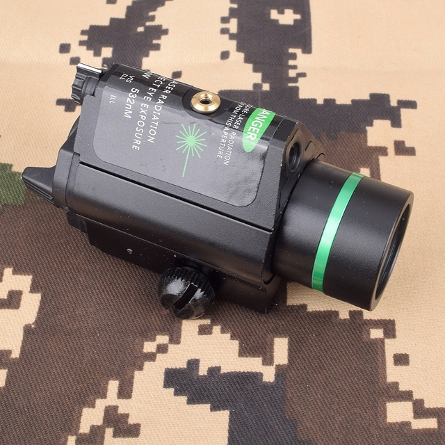 Kompaktowa taktyczna latarka myśliwska z czerwonym i zielonym celownikiem laserowym, mocowanie na szynę weaver picatinny 20mm, ultra jasne światło LED M6 - Wianko - 4