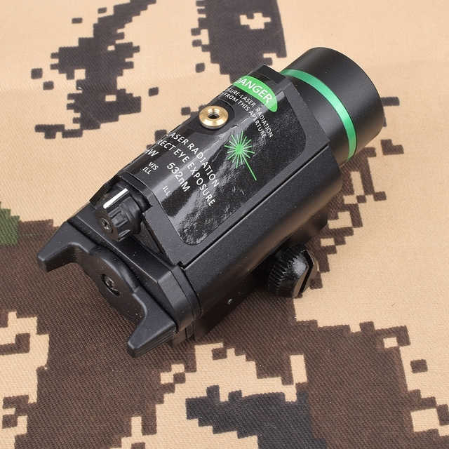 Kompaktowa taktyczna latarka myśliwska z czerwonym i zielonym celownikiem laserowym, mocowanie na szynę weaver picatinny 20mm, ultra jasne światło LED M6 - Wianko - 5
