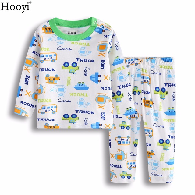 Zestaw piżam dla chłopców Hooyi Fashion Fighter Baby - garnitur z 100% bawełny, samolotowa bielizna nocna dla dzieci - długi komplet do spania dla chłopców i dziewcząt - Wianko - 20