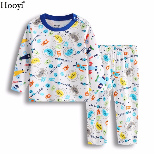 Zestaw piżam dla chłopców Hooyi Fashion Fighter Baby - garnitur z 100% bawełny, samolotowa bielizna nocna dla dzieci - długi komplet do spania dla chłopców i dziewcząt - Wianko - 16