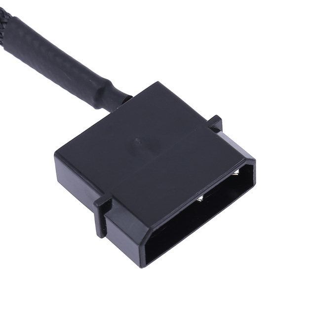 Adapter wentylatora En-Labs Molex 4pin do złącza 3Pin/4 Pin chłodnicy - 25 CM - Wianko - 4