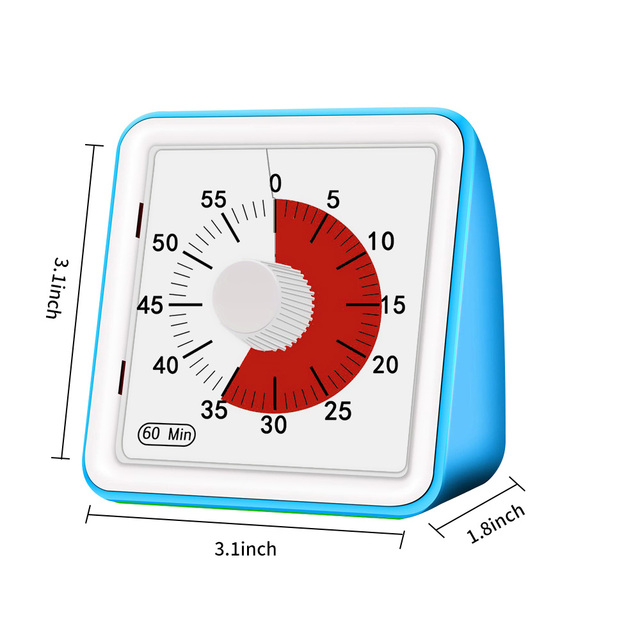 Cichy zegar odliczający 60 minut, regulowany, bezpieczny i trwały dla dzieci i dorosłych - Wianko - 5