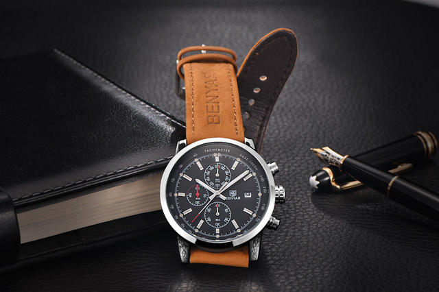 Zegarek mężczyźni BENYAR 2021 luksusowej marki, kwarcowy, moda chronograf, sportowy, godzina - Wianko - 8