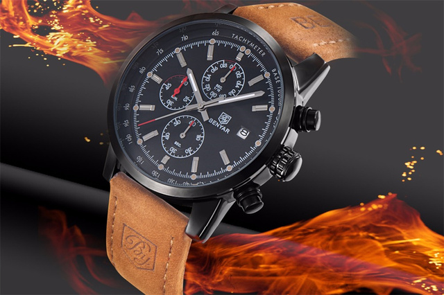 Zegarek mężczyźni BENYAR 2021 luksusowej marki, kwarcowy, moda chronograf, sportowy, godzina - Wianko - 11
