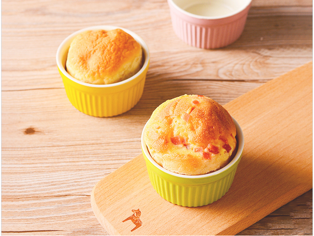 Kreatywne miseczki ceramiczne odporne na wysokie temperatury z paskami – idealne do pieczenia, puddingów i deserów - Wianko - 6