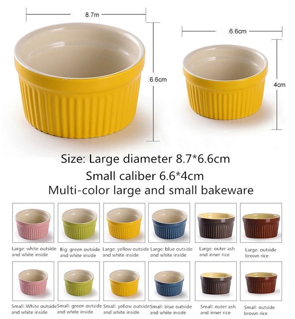 Kreatywne miseczki ceramiczne odporne na wysokie temperatury z paskami – idealne do pieczenia, puddingów i deserów - Wianko - 2