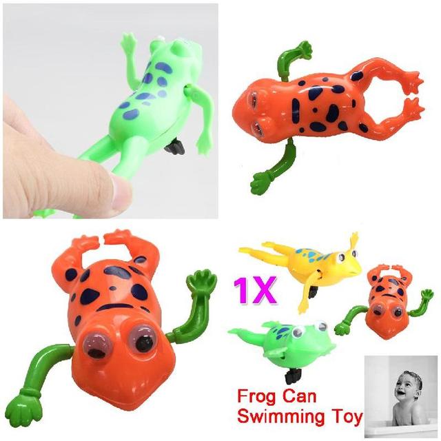 Zabawka kąpielowa żaba pływająca na baterie - zestaw Wind-Up Swim Frogs dla dzieci - Wianko - 6