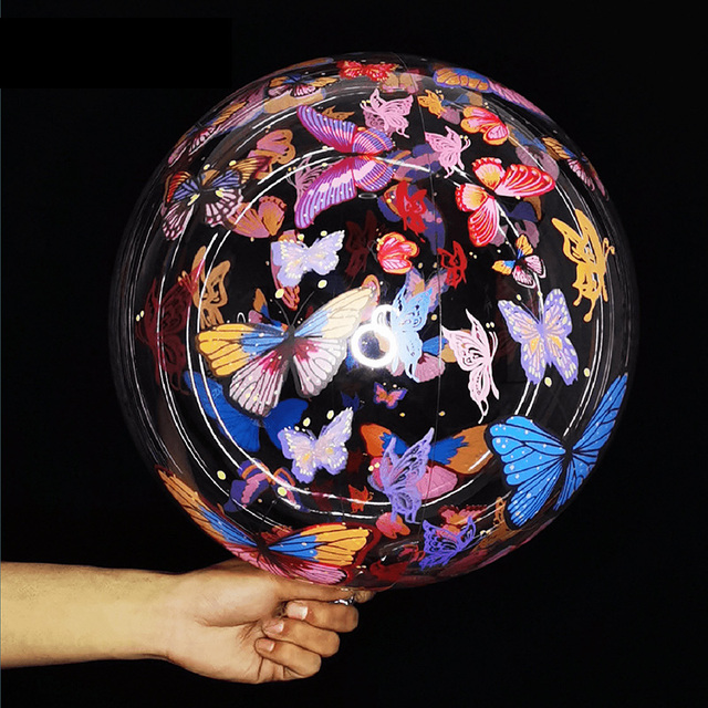 20 sztuk przezroczystych bańkowych balonów dekorujących w falę o motylkowym wzorze - idealne na urodziny, przyjęcie dla dziecka, baby shower oraz jako ozdoba wesela lub pierścionek zaręczynowy - Wianko - 5