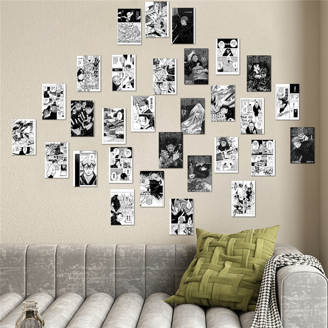 Zestaw 50/100/150 naklejek Jujutsu Kaisen Anime - panel estetyczny, collage, obrazki do sypialni, salonu - Wianko - 4