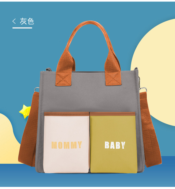 Nowoczesna, lekka torba na pieluszki dla mam i dzieci w stylu Mommy 2020 Ins - przenośna torba na wycieczki - Wianko - 9