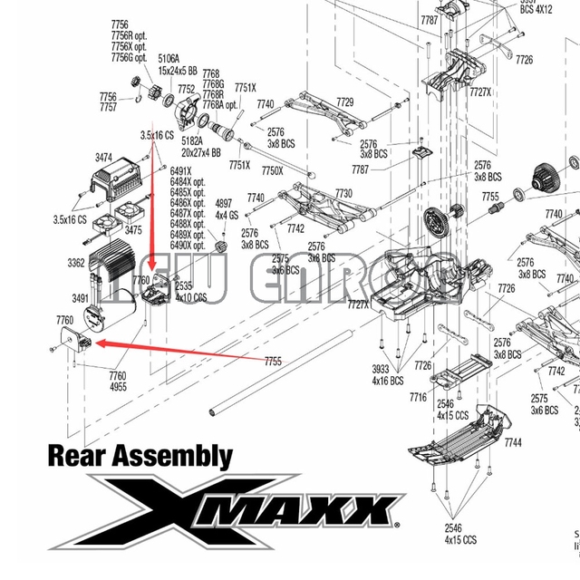Aluminiowy rozpraszacz ciepła silnika przedni i tylny do RC CAR Crawler Traxxas XMaxx 1/5 6S 8S - Wianko - 3