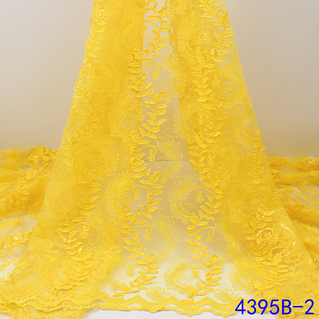 Czarna haftowana tkanina francuska - romantyczna, koronkowa - 3D, ślubna, 5 jardów (4395B) - Wianko - 20