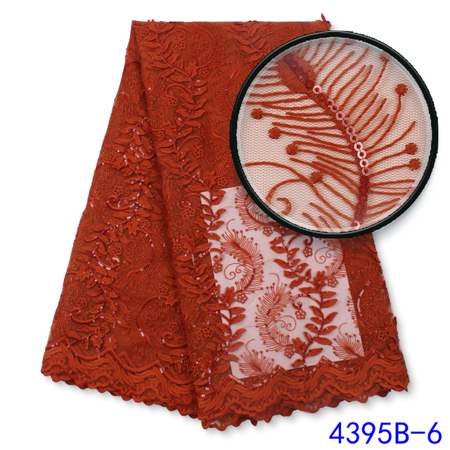 Czarna haftowana tkanina francuska - romantyczna, koronkowa - 3D, ślubna, 5 jardów (4395B) - Wianko - 11