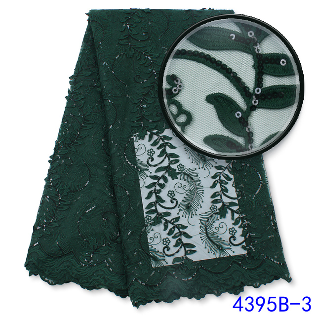 Czarna haftowana tkanina francuska - romantyczna, koronkowa - 3D, ślubna, 5 jardów (4395B) - Wianko - 15