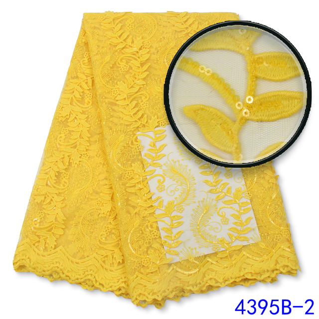 Czarna haftowana tkanina francuska - romantyczna, koronkowa - 3D, ślubna, 5 jardów (4395B) - Wianko - 14