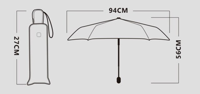 Automatyczny płaski parasol OLYCAT 3-składany, idealny na deszcz i słońce, anty-UV, podróżny dla kobiet - Wianko - 2