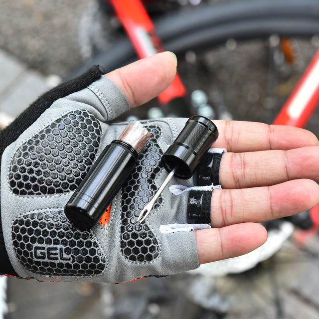 Narzędzia do rowerów: pasek gumowy i wiertarka do naprawy opon - rowerowy zestaw do naprawy opon tubeless MTB i szosowych - Wianko - 9
