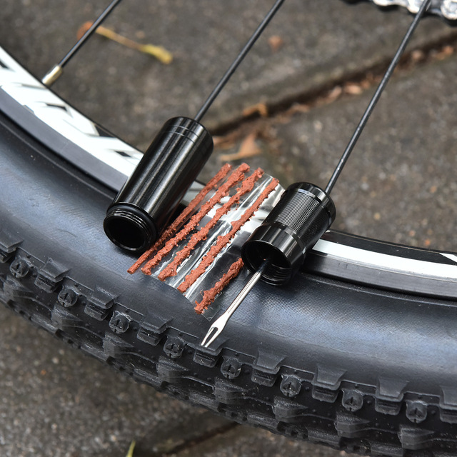 Narzędzia do rowerów: pasek gumowy i wiertarka do naprawy opon - rowerowy zestaw do naprawy opon tubeless MTB i szosowych - Wianko - 7