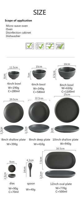 Nordycka kreatywna ceramiczna zastawa stołowa - matowa glazura: stek talerz miska talerze obiadowe porcelanowa zastawa dla rodziny hotel 1 sztuka - Wianko - 3
