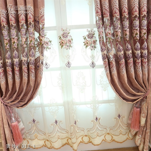 Zasłony haftowane kwiatami do salonu i sypialni - luksusowy dodatek pełen romantyzmu - Wianko - 13