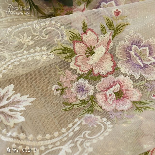 Zasłony haftowane kwiatami do salonu i sypialni - luksusowy dodatek pełen romantyzmu - Wianko - 34