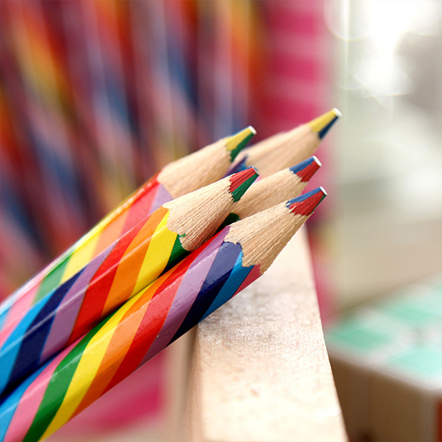 Koncentryczne Kawaii ołówki kolorowe - 4 sztuki w paczce - Wianko - 4