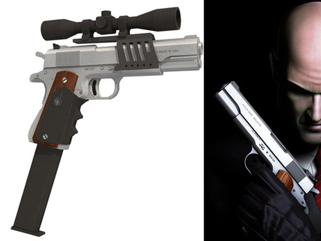 Model papierowego pistoletu 3D Handmade Killer - Silverballer 45 ACP - Papercraft - Wianko - 2